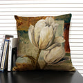 Axyaa Retro Flowers Pattern Cushion Cover - European & American Style Pillow Case