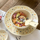 Axyaa Korean Floral Ceramic Bowl: Elegant INS Style for Home Dining