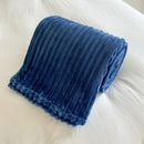 Axyaa Rabbit Plush Flannel Blanket Cover - Cozy Nap Blanket, Machine Washable