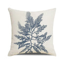 Axyaa Coral Marine Life Watercolor Cushion Cover Ocean Fish Linen Pillowcase