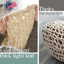 Chunky Knit Cream Chenille Throw Blanket for Living Room Decor by Axyaa