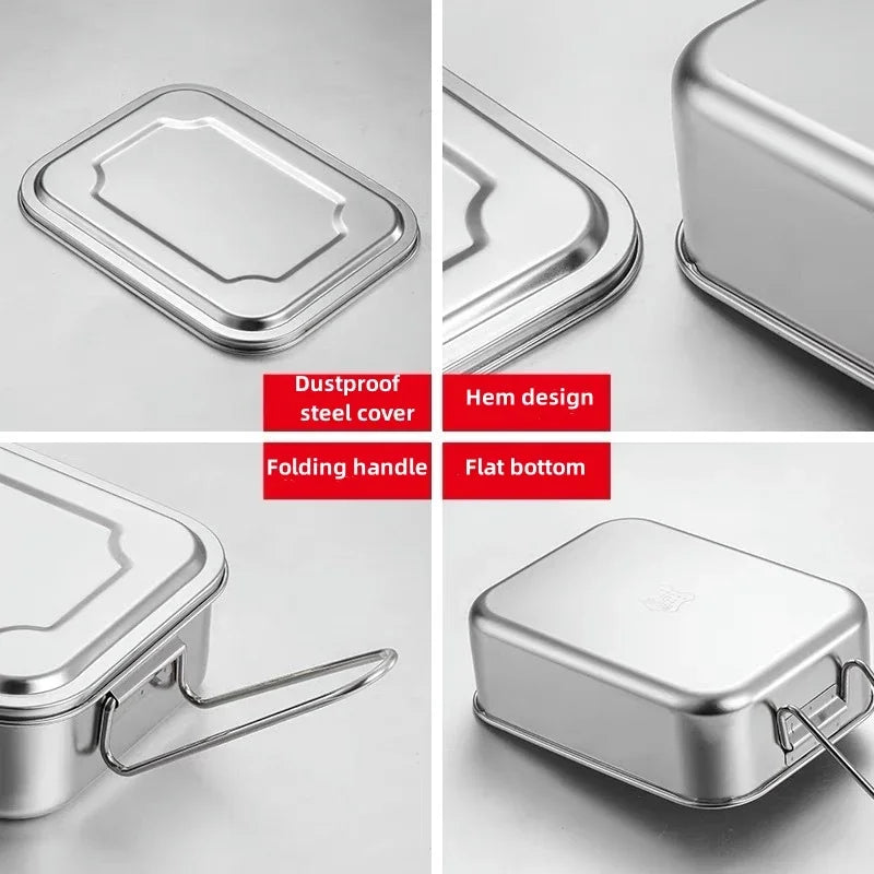 Axyaa Stainless Steel Lunch Box - Large Capacity Food Storage Container