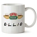 Personalised Friend name Central Perk Mug 11oz black pink Ceramic tea Cup Birthday gift Axyaa