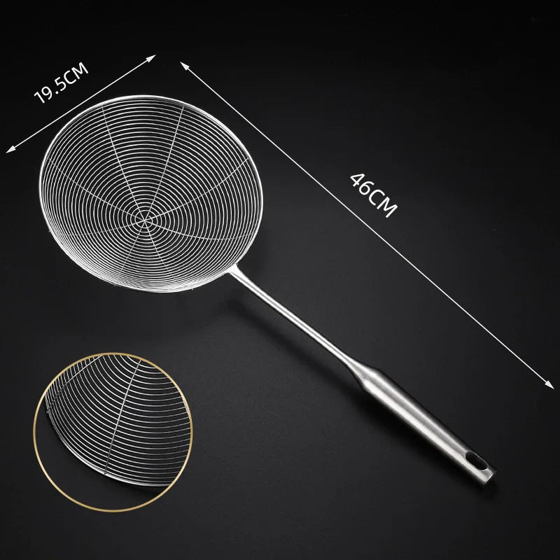 Axyaa Stainless Steel Mesh Colander Skimmer for Kitchen Strainer and Cooking