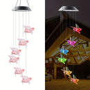 Axyaa Solar Flying Pig Wind Chime LED Outdoor Lamp