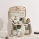 Axyaa Transparent Waterproof Travel Cosmetic Bag with Hook & Zipper