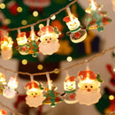 Axyaa LED Christmas Decorative Light Santa Claus Snowman String Battery-operated