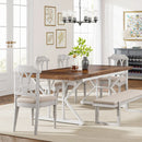Axyaa Rustic Wood Dining Table, 70.8-Inch Rectangular Kitchen Table for 6, Metal Legs