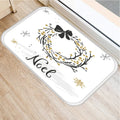 Axyaa Christmas Snow Deer Print Door Mat Non-Slip Floor Carpet - Home New Year Decoration