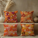 Axyaa Vintage Floral Pattern Throw Pillow Covers - Sofa, Bedroom, Car Pillow Cover