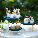Axya Ceramic Snacks Platter with Metal Stands | Solid Color High Feet Fruit Holder