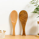 Axya Fish Rice Spoon: Japanese and Korean Kitchen Cutlery and Wooden Spoon