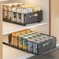 Axyaa Foldable Sliding Storage Basket: Under Cabinet Organizer for Home & Kitchen
