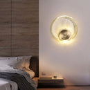 Axyaa Crystal Round Wall Lamp for Bedroom and Living Room Lighting