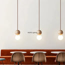 Axyaa Yellow Travertine Bedside Chandelier: Retro Japanese Minimalist Pendant Lights
