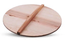 Axya Wooden Pan Lid - Handmade Chinese Anti-Hot Pot Bowl Cover & Wok Iron Hypotenuse Cover.
