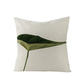 Axyaa Green Leaf Linen Pillow Cover - Stylish Sofa Decor & Home Accent