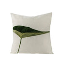 Axyaa Green Leaf Linen Pillow Cover - Stylish Sofa Decor & Home Accent
