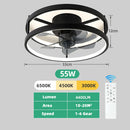 Axyaa Ceiling Fan with Light & Remote Control - Bedroom Modern Fan - Indoor Minimalist