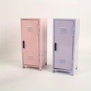 Axyaa Pink Lavender Small Cabinet Metal Desktop Storage Organizer