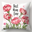 Axyaa Mother's Day Flower Pillowcase Set, 17.7"*17.7", Single-sided Print