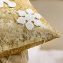 Axyaa Embroidered Gold Reindeer Snowflake Velvet Pillowcases 45x45cm Set of 2