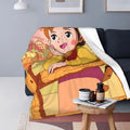 Heidi Alps Fleece Blanket Soft Cozy Throw Bedding for Sofa by Axyaa