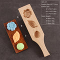 Axyaa Wood Cake & Mooncake Mold: Eco-Friendly Animal Flower Pastry Multilattice Mold