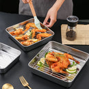 Axyaa Stainless Steel Nonstick Square Food Tray for Kitchen Organization
