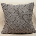 Fuzzy Short Wool Fleece Throw Pillow Cover for Sofa, Axyaa Branded Square Patterned Plush Cushion