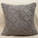 Fuzzy Short Wool Fleece Throw Pillow Cover for Sofa, Axyaa Branded Square Patterned Plush Cushion