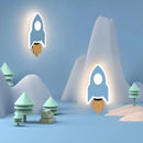Axyaa Rocket Moon Star LED Wall Lamp for Kids Room - Modern Creative Design