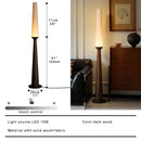 Axyaa Dark Wood Floor Lamp Classic Luxury Home Decor Standard Light Office Bedside Standing Lamp