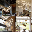 Axyaa Nordic Cloud Glass Chandelier LED Pendant Lights for Home Lighting