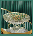 Axyaa Glass Fruit Tray - Coffee Table Decor, Office Snack Tray