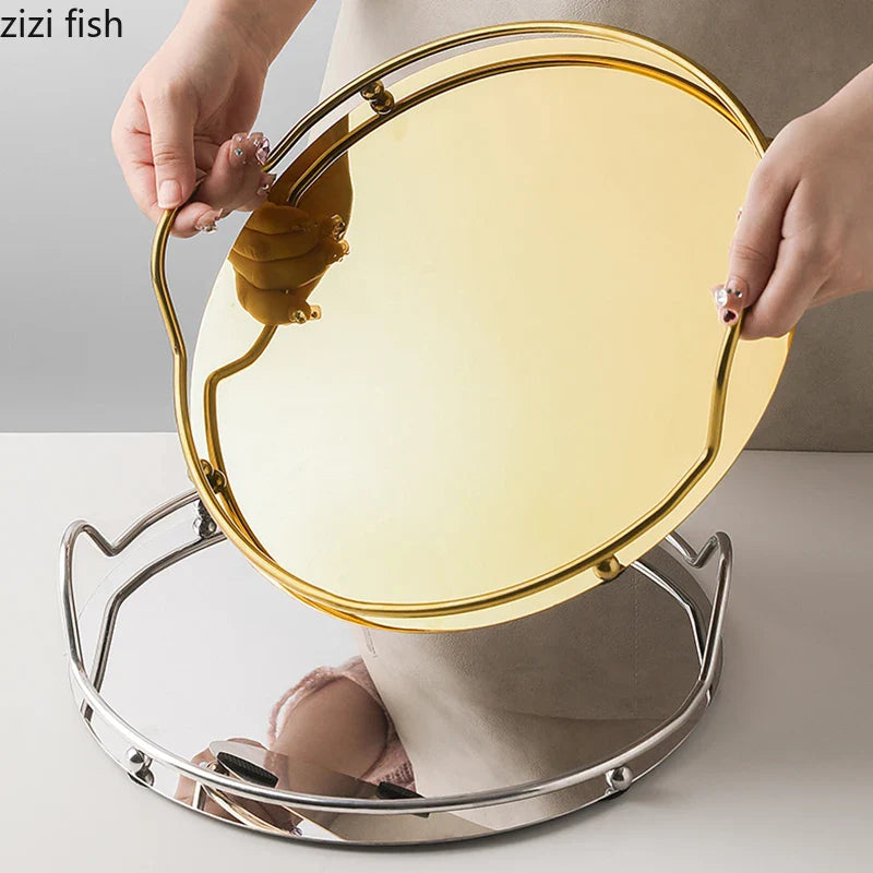 Axya Metal Fruit Tray: Elegant Home Decor & Perfume Organizer