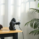 Axya Mini Gorilla Table Lamp - Resin Monkey Desk Lamp for Kids' Bedroom - Decoration Light