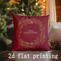 Axyaa Christmas Theme Pillow Covers Set for Sofa, Bedroom, Car- Decorative Cushion Cover
