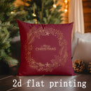 Axyaa Christmas Theme Pillow Covers Set for Sofa, Bedroom, Car- Decorative Cushion Cover