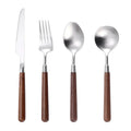 Axyaa Walnut Handle Stainless Steel Tableware Set