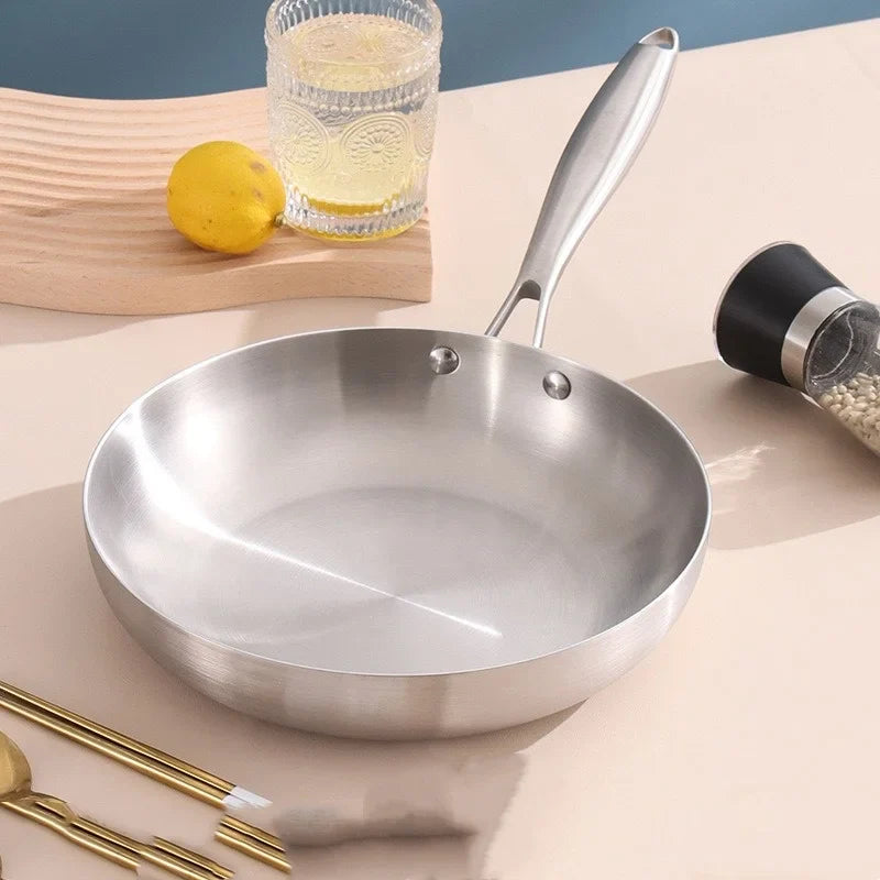Axyaa Stainless Steel Non Stick Frying Pan for Gas Stove and Induction Cooker