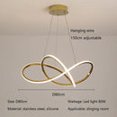 Axyaa Gold Lustre Ring LED Pendant Chandelier for Modern Luxury Home Decor