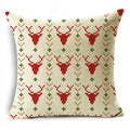 Axyaa Merry Christmas Linen Pillowcase Cushion Cover 45x45cm