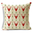 Axyaa Merry Christmas Linen Pillowcase Cushion Cover 45x45cm