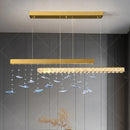 Axyaa Crystal Chandelier Stair Pendant Living Room Lighting Interior Pendant Lights