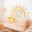 Axyaa Boho Sun Nursery Wallpaper Stickers Rainbow Kids Bedroom Decor