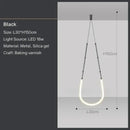 Axyaa Nordic Minimalist Luxury LED Pendant Light Gold Black Linear Design