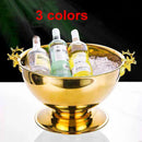 Axya 304 Stainless Steel Deer Head Ear Large Champagne Bar Bucket