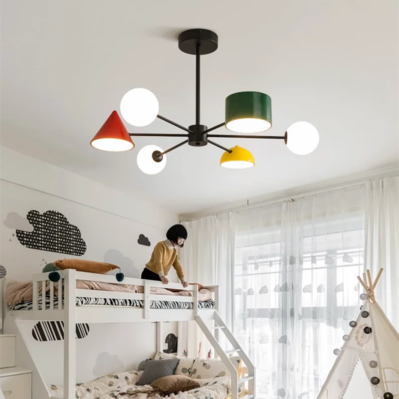 Axyaa Macaron Geometric Chandelier for Restaurant, Nursery, Kitchen Island