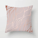 Axyaa Pink Geometric Print Decor Pillow Cover for Modern Luxury Home